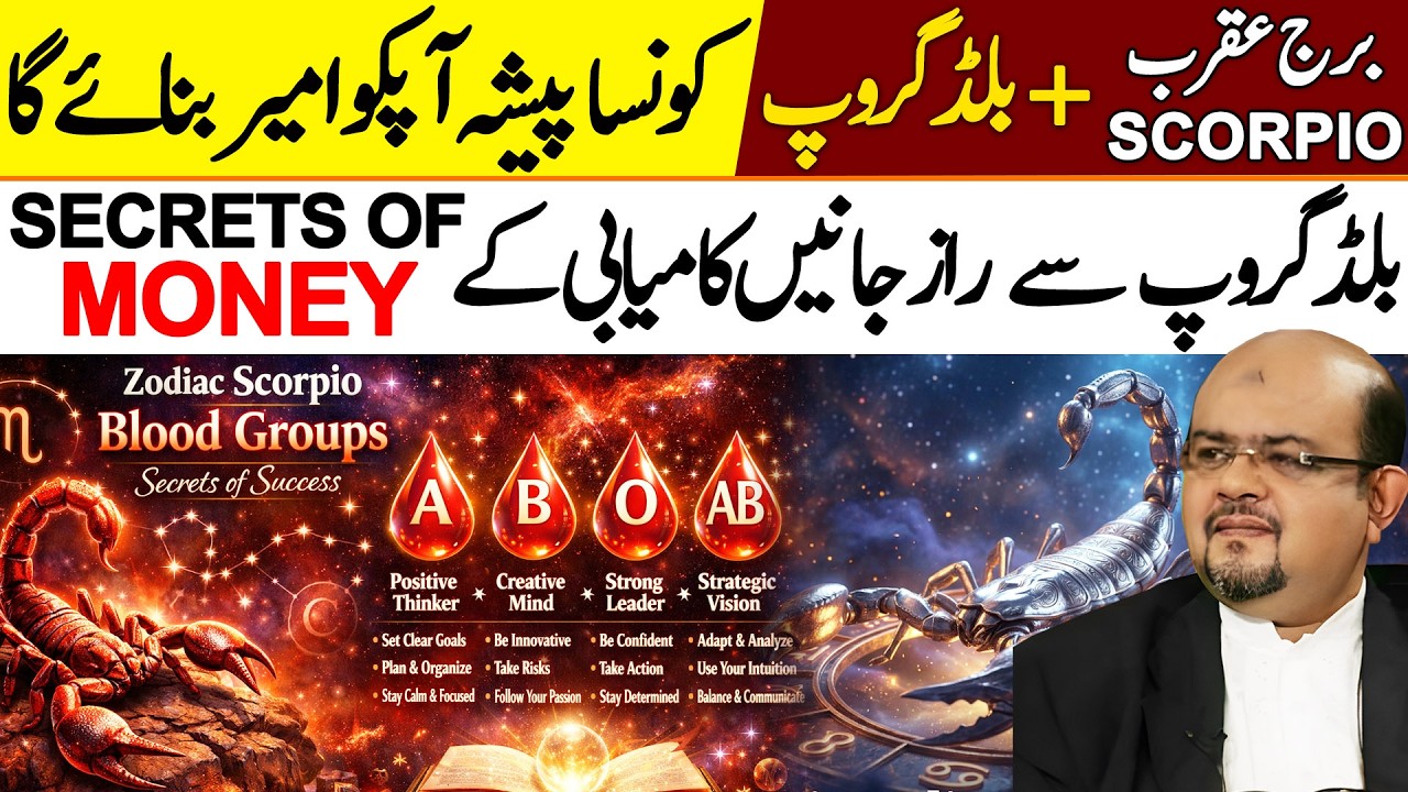 Zodiac Sign Scorpio | Choose Your Profession According to Blood Group | Dr M Ali Astrologer