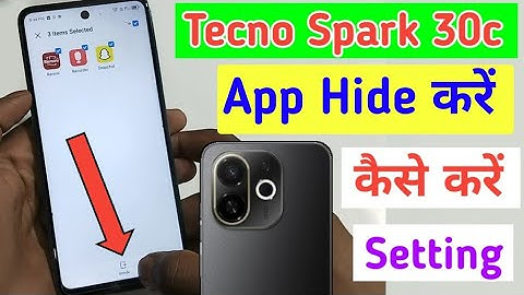 Tecno mobile me app hide kaise kare / how to hide apps in tecno spark 30c mobile me //