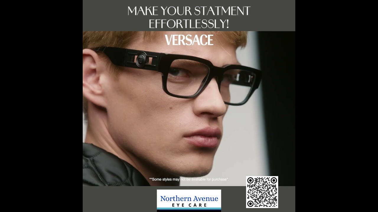 Dive into the world of style with Versace frames at Northern Avenue Eye Care! 