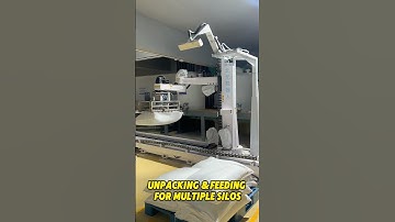 Unpacking & Feeding multiple silos😎#palletizer#depalletizing #robot#automation#palletizing#stacking