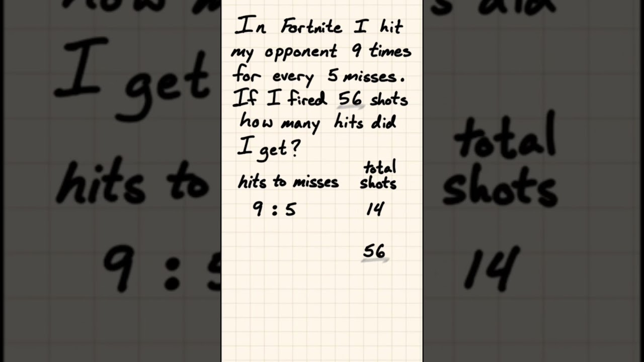 Fortnite ratio word problem 