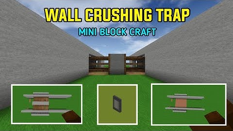 How to make wall crushing trap in Mini Block Craft #miniblockcraft