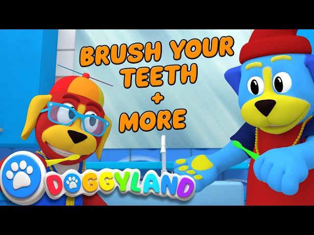 Brush Your Teeth, Family Barbecue + More Kids Songs & Nursery Rhymes | Doggyland Compilation class=