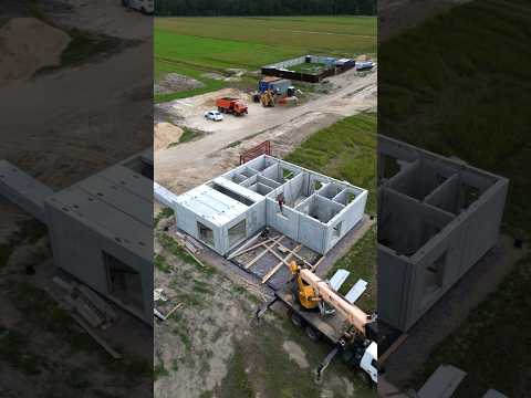 Загородный дом в ипотеку за 35 дней! Третий день монтажа - готовность 70%