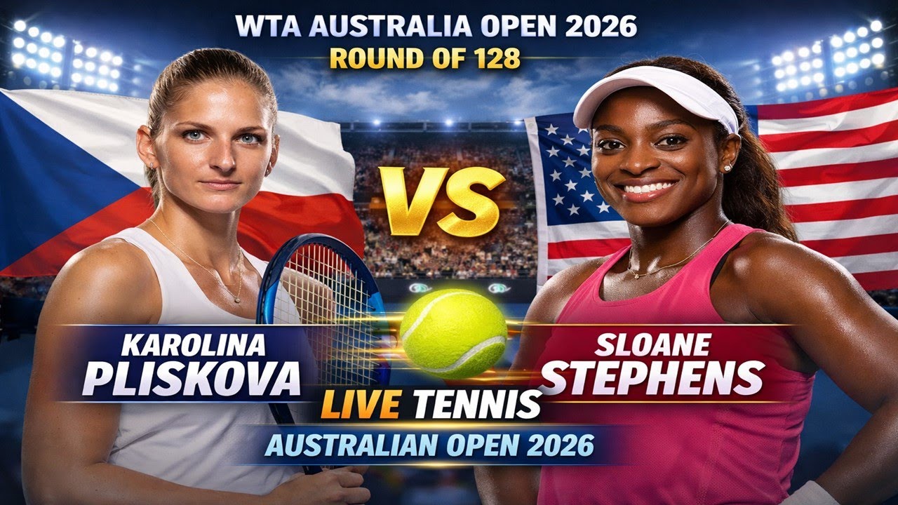 Karolina Pliskova Vs Sloane Stephens 🎾LIVE TENNIS WTA Australia Open 2026 Round Of 128