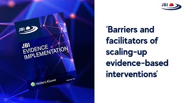 Barriers and Facilitators of Scaling-up Evidence-based Interventions