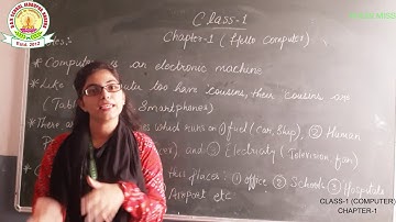 DAV SCHOOL TUTORIAL CLASS 1 CHAPTER 1 COMPUTER BY KHUSHI MISS
