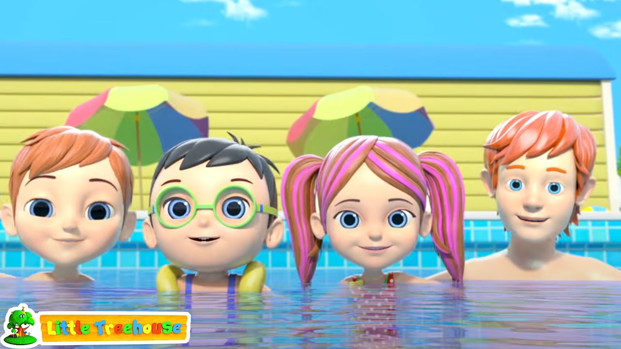 Swimming Song | Kindergarten Rhymes \u0026 Nursery Songs | Kids Cartoon Videos by Little Treehouse