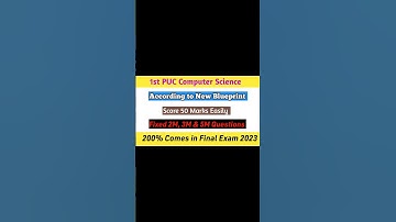 1st PUC Computer Science Very Imp Question 2023#Shorts#Shivamurthysacademy#1stpuc