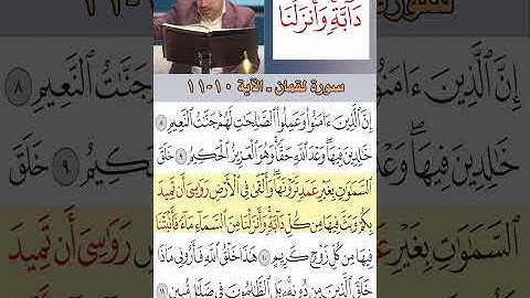 تعلم القراءة الصحيحة مع الأستاذ القارئ مازن الخالدي ـ سورة لقمان ـ الآية 10 11