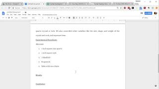 Writing a Lab Report: The Experimental Procedures