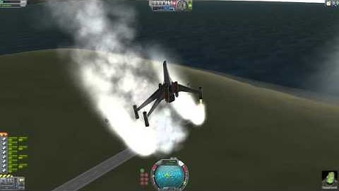 10 minute KSP X-wing build Launch failure