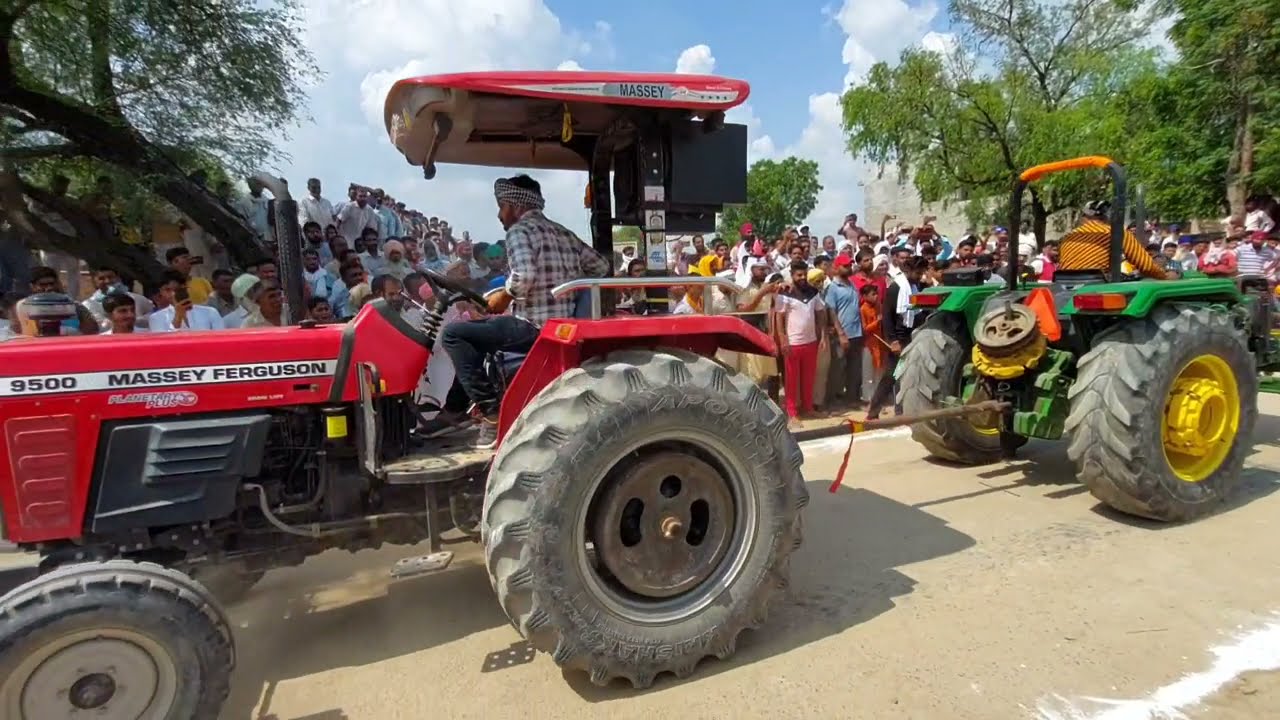 टोचन मुकाबला JOHN deere 5050 v/s Massey 9500 । Ghukanwali Sirsa।