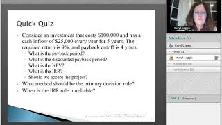 Chapter 5   NPV and Decision Criteria 0