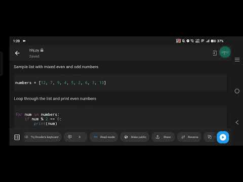 Python Program to Print Even Numbers in a List