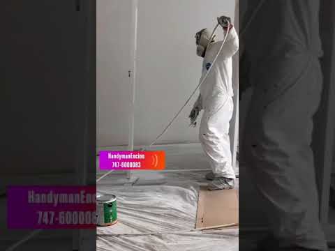 Interior and exterior spray paint Doors Painting Project in Ocean view Handyman Encino 747-600008