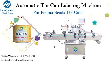 Seeds Round Tin Can Labeling Machine | Automatic Clamping Bottle Sticker Label Applicator