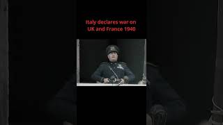  Italy Declares War On Britain And France  June 1940 shorts history ww2