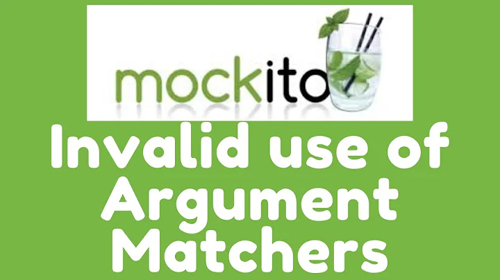 Mockito 3 - Invalid use of Argument Matchers