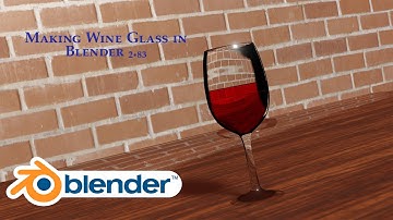 Making wine glass in blender 2.83 in 15 mins (eevee)