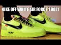off white af1 volt on feet