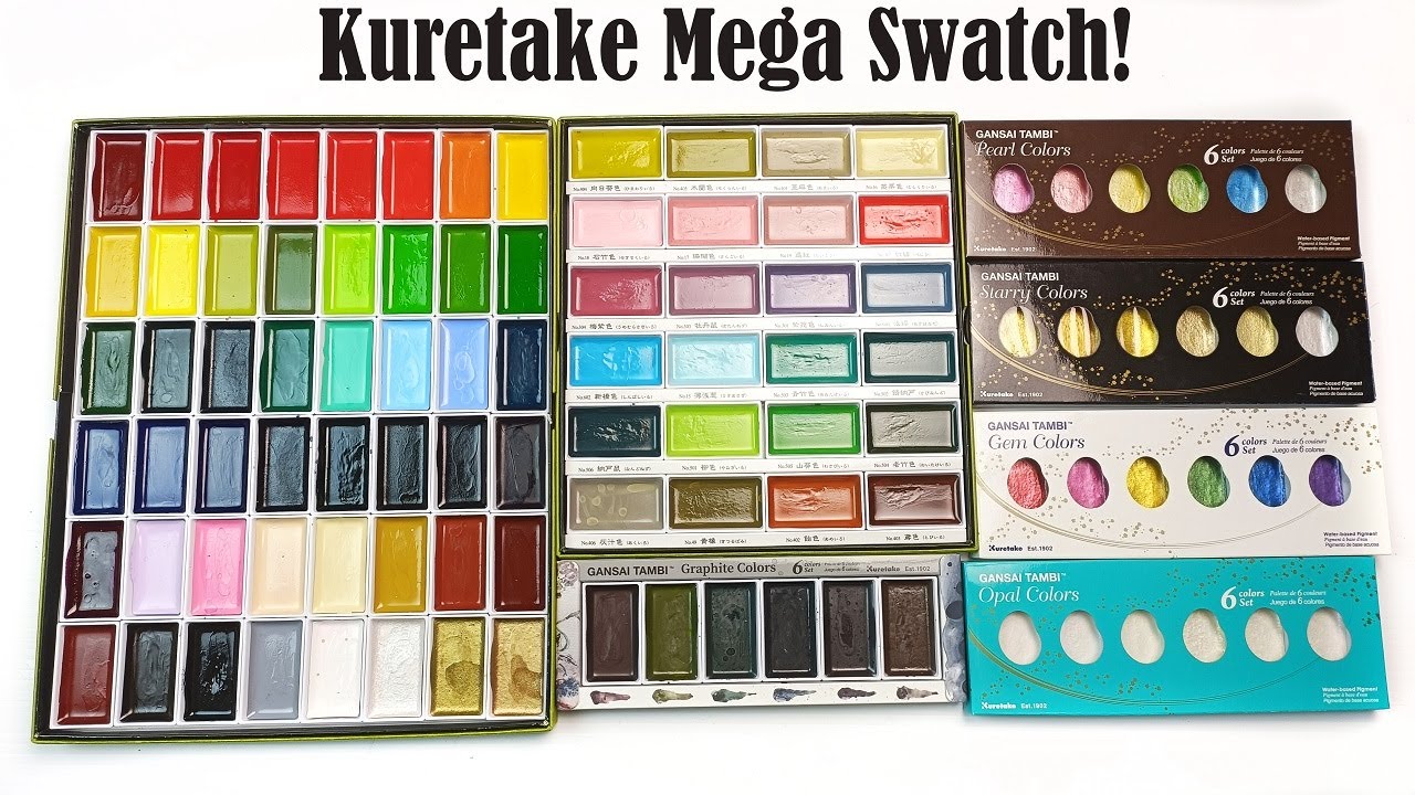 Kuretake Gansai Tambi Watercolors  Swatching and First Impressions 