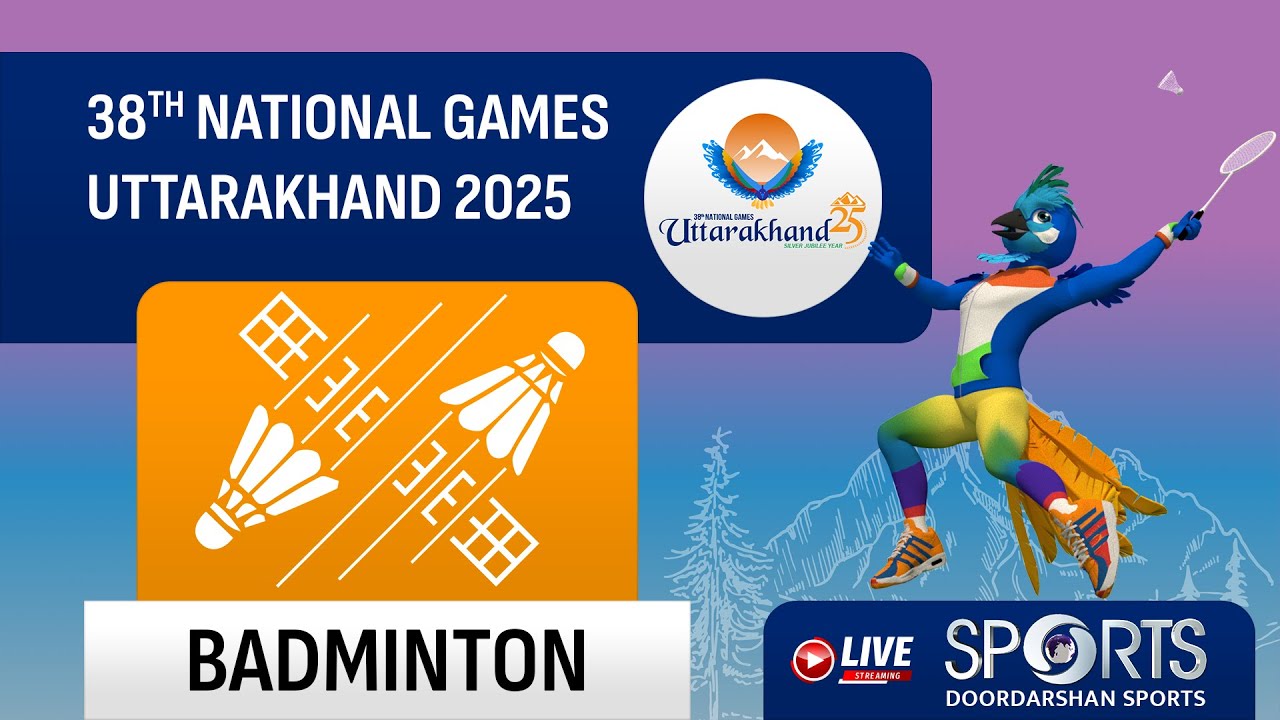 LIVE Badminton 38th National Games 2025 Uttarakhand YouTube live-badminton-38th-national-games-2025-uttarakhand-youtube