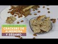 CRACKERS DE ALMENDRA Y SÉSAMO | Galletas saladas con almendras | Crackers saludables