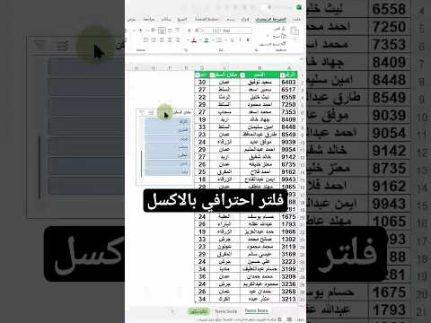 101 فلتر احترافي بالاكسل  اكسل ورود مايكروسوفت بوربوينت اكسيل  تكنوسكور