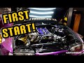 FULLY BUILT 2JZ E36 DRIFTCAR FIRST START! IT SOUNDS AMAZING!!!