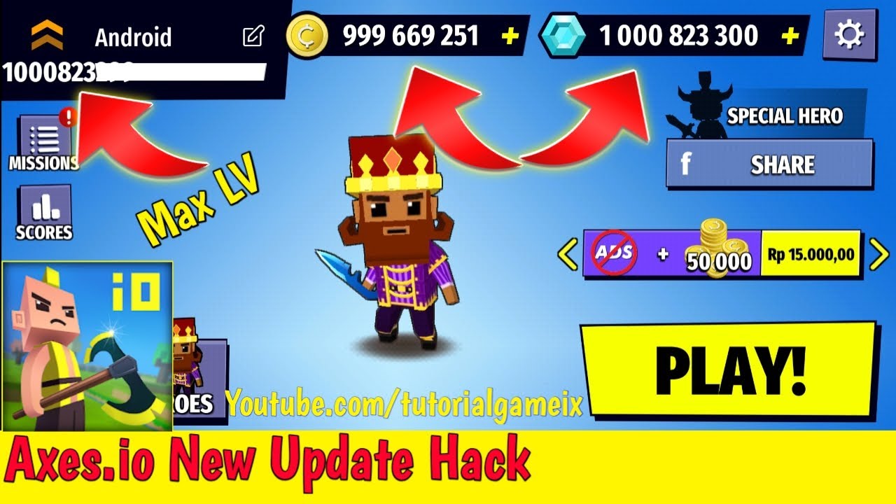 AXES.io | Max lv | Unlimited Gold / Diamond | New Update | 2019 - YouTube