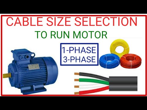 Cable Selection Chart For 3 Phase Motors