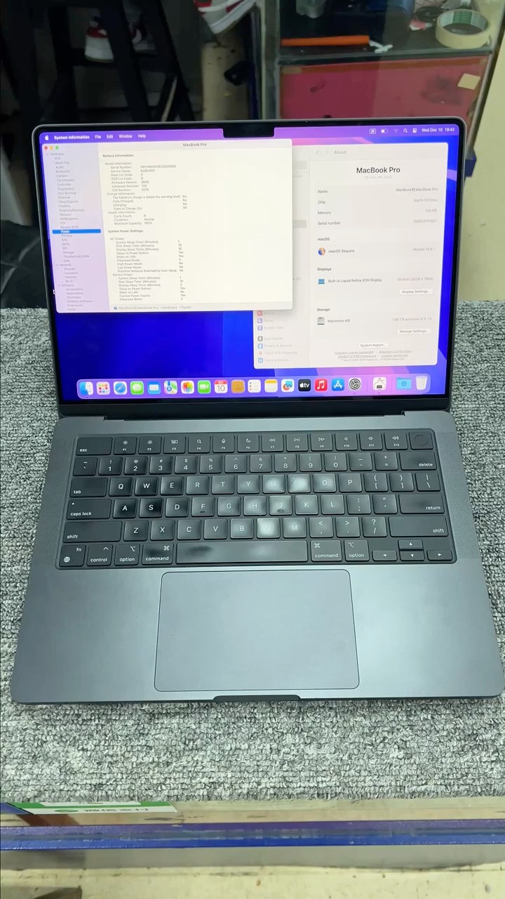 2023 MacBook Pro M3 Max, 128GB RAM, 8TB Storage, 14 inch, 100