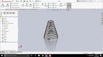 3-D Modeling of Conical Spring in solidworks.