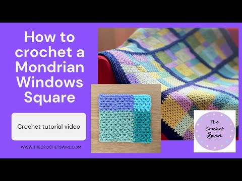 How to crochet a Mondrian Windows Square