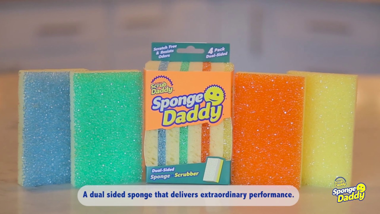 Scrub Daddy - Sponge Daddy Dual-Sided Sponge and Scrubber - Scratch Free 