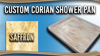 Custom Corian Shower Pan | Saffron Color | Grifform Innovations