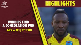 Andre Russell Powers West Indies to make it 21 in Perth | AUS vs WI, 3rd T20I Highlights