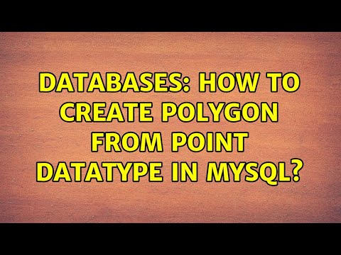 Databases: How to create Polygon from Point datatype in MySQL?