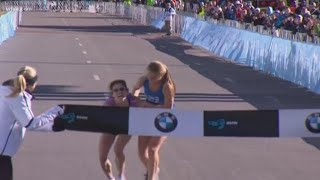 Local woman reunites with woman she helped across finish line at Dallas Marathon