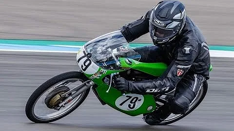 50cc classic racer - One lap on the track of Oscherleben Germany 2018