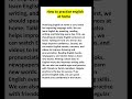 how to practice english at home #english #trending
