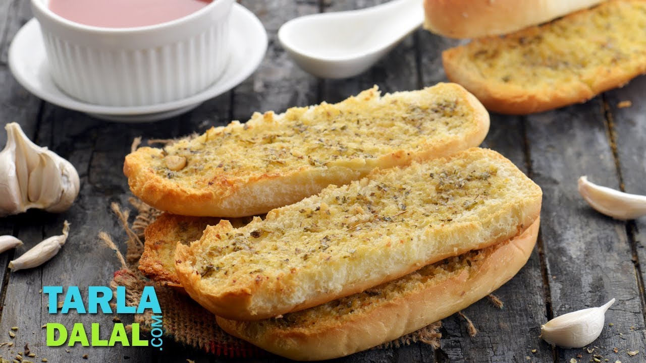 ⁣Garlic Bread by Tarla Dalal