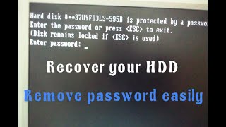 How to remove hard drive disk forgotten ATA password (easy method | Toshiba HDD unlock