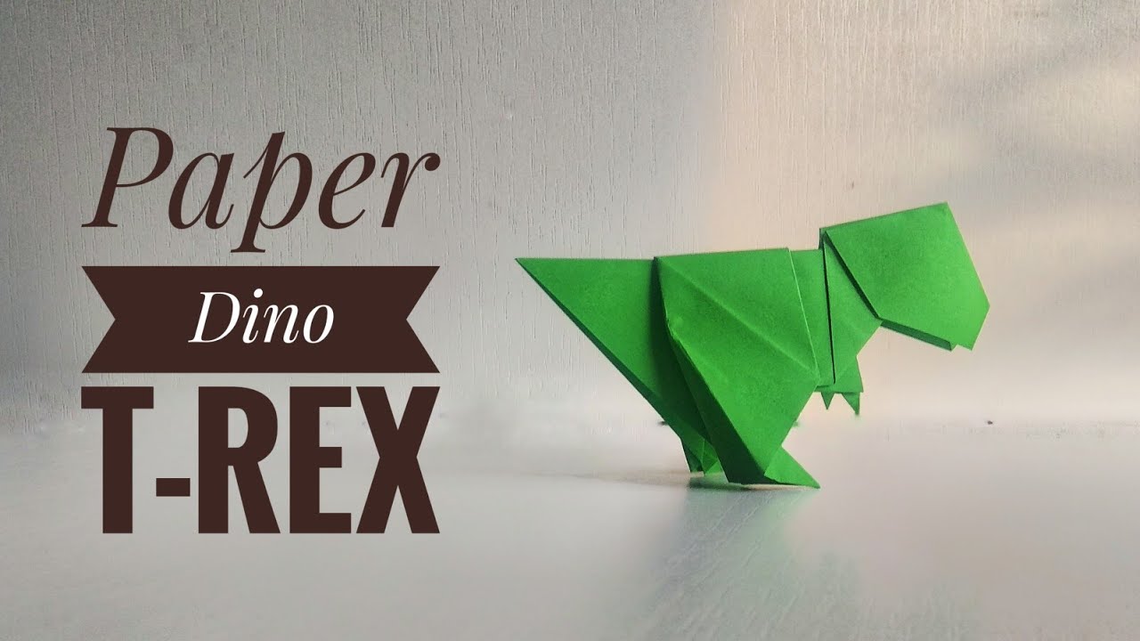 How To Make an Origami Dinosaur. Paper Craft origami TRex. YouTube