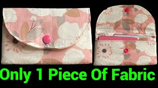 I Sew This Wallet From Only 1 Piece Of Small Fabric / How To Sew A Wallet Card With Easy Tutorial