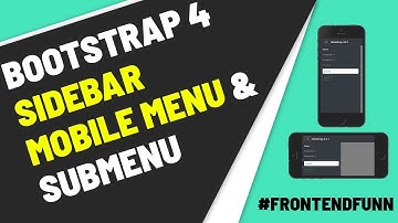Bootstrap 4 Sidebar Menu Responsive with Sub menu
