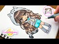 Practicing drawing with Copic 9: Pusheen girl