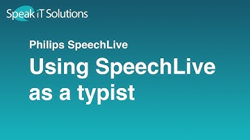 Philips SpeechLive - How to use it as a typist