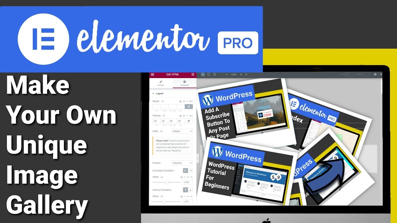 Design Your Own Image Gallery With HTML, CSS In Elementor (Beginners ...